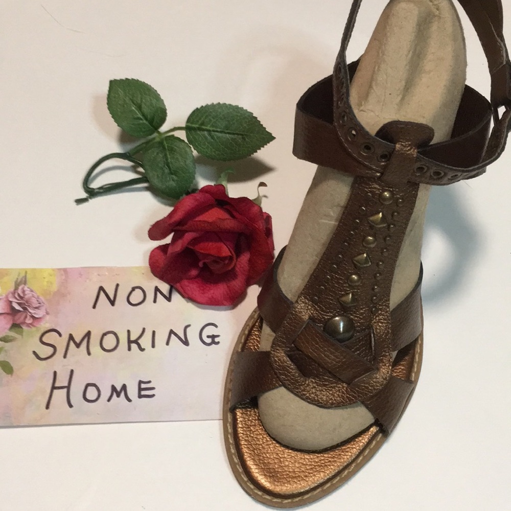LUNA ROSA BY PAZZO SANDALS HEEL SABLE COLOR SZ 8